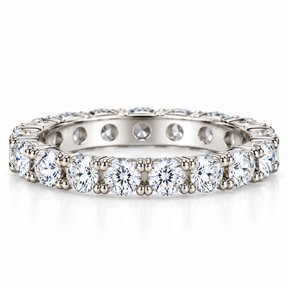 Eternal Grace 925 Sterling Silver Lab-Grown Diamond Eternity Ring