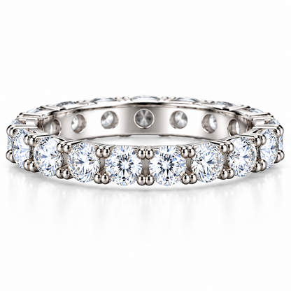 Eternal Radiance 925 Sterling Silver Lab-Grown Diamond Eternity Ring