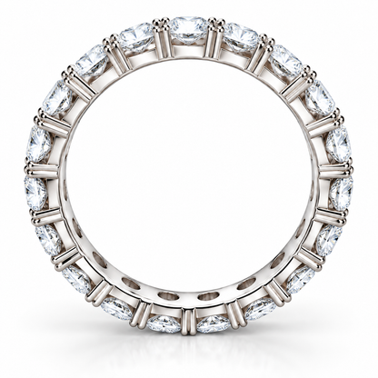 Eternal Radiance 925 Sterling Silver Lab-Grown Diamond Eternity Ring
