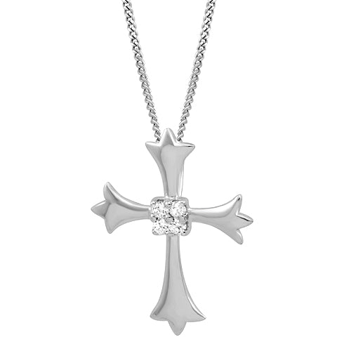 Elegant Cross Pendant Necklace by Monisha Gems
