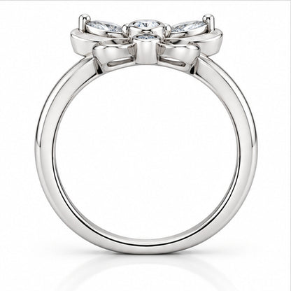 Butterfly Blossom 925 Sterling Silver Lab-Grown Diamond Ring