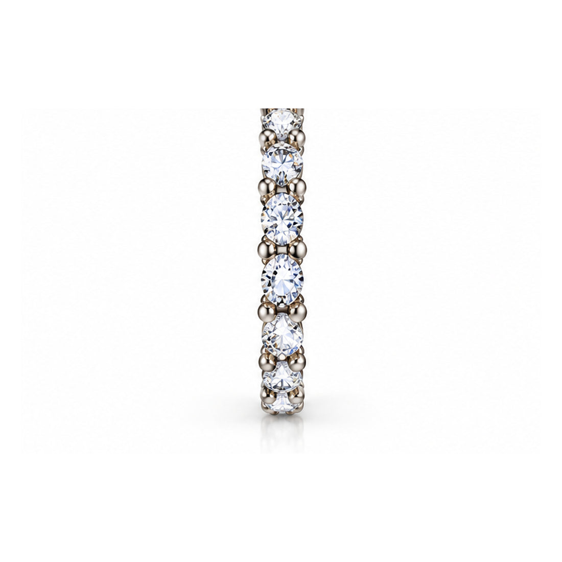 Eternal Brilliance 925 Sterling Silver Round Lab-Grown Diamond Eternity Ring