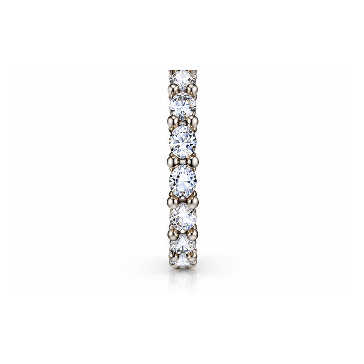 Eternal Brilliance 925 Sterling Silver Round Lab-Grown Diamond Eternity Ring