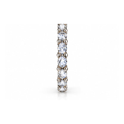 Eternal Brilliance 925 Sterling Silver Round Lab-Grown Diamond Eternity Ring