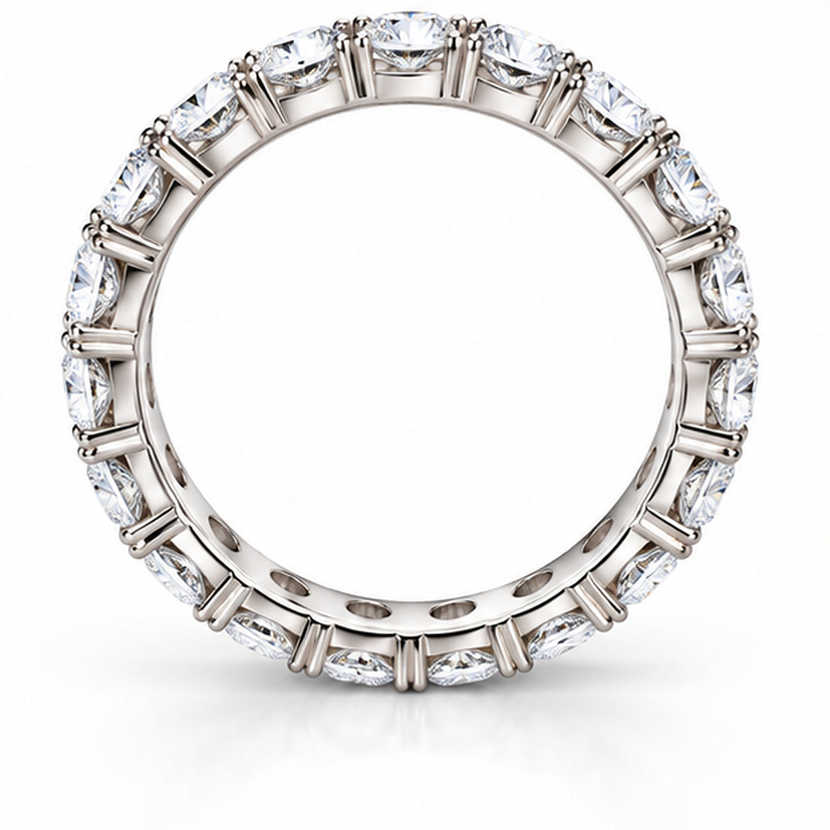 Eternal Grace 925 Sterling Silver Lab-Grown Diamond Eternity Ring