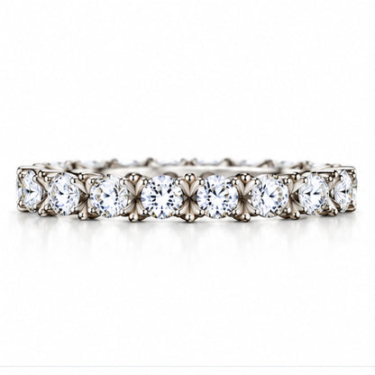 Eternal Grace 925 Sterling Silver Lab-Grown Diamond Eternity Ring