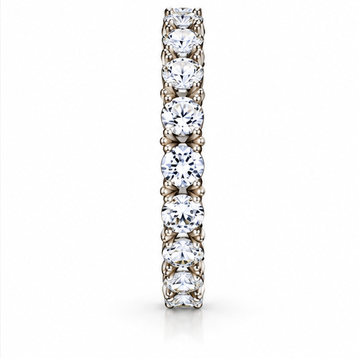 Eternal Grace 925 Sterling Silver Lab-Grown Diamond Eternity Ring