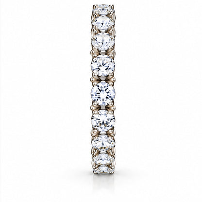 Eternal Grace 925 Sterling Silver Lab-Grown Diamond Eternity Ring