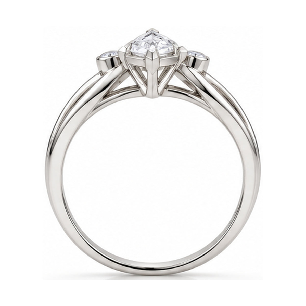 Geometric Infinity 925 Sterling Silver Lab-Grown Diamond Ring