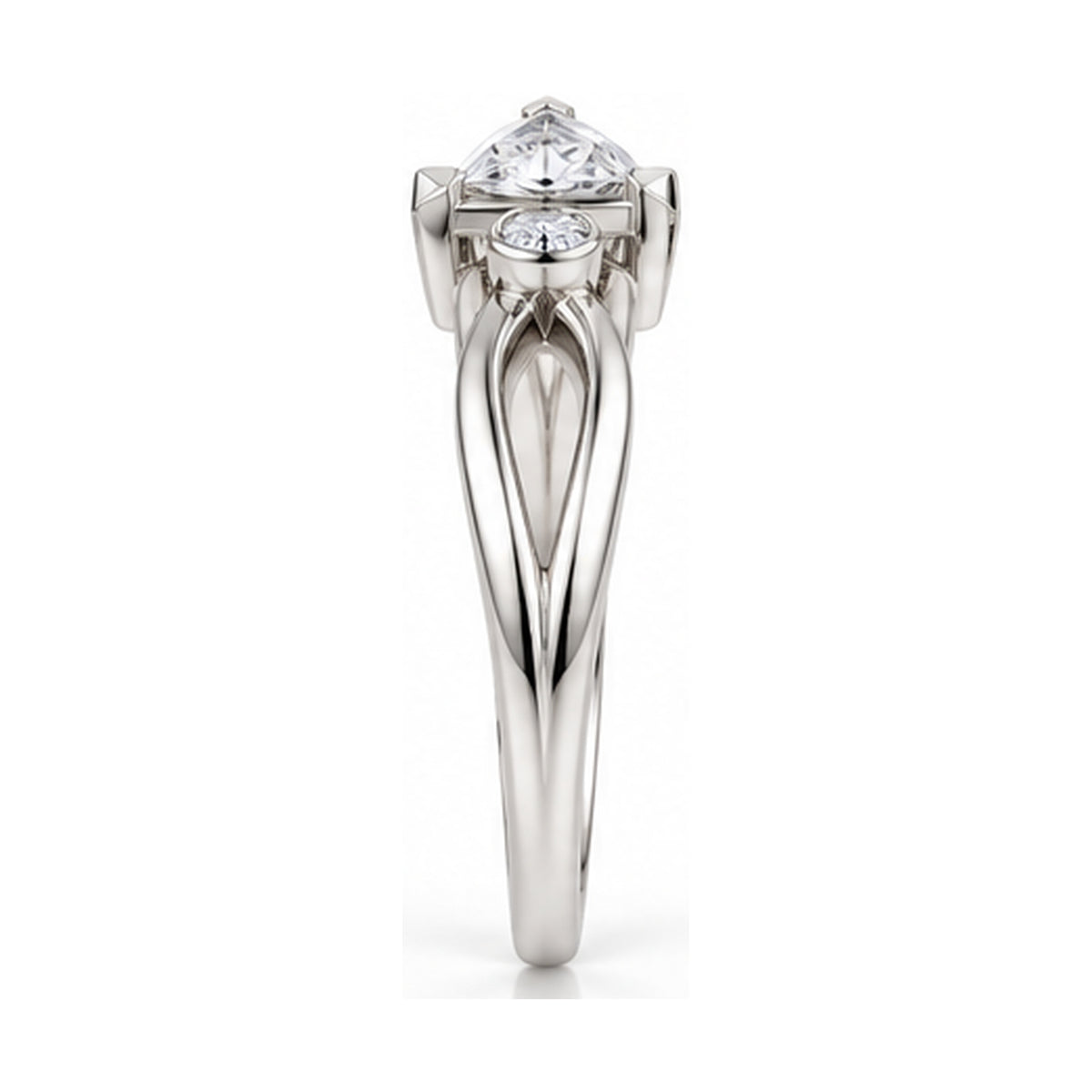 Geometric Infinity 925 Sterling Silver Lab-Grown Diamond Ring