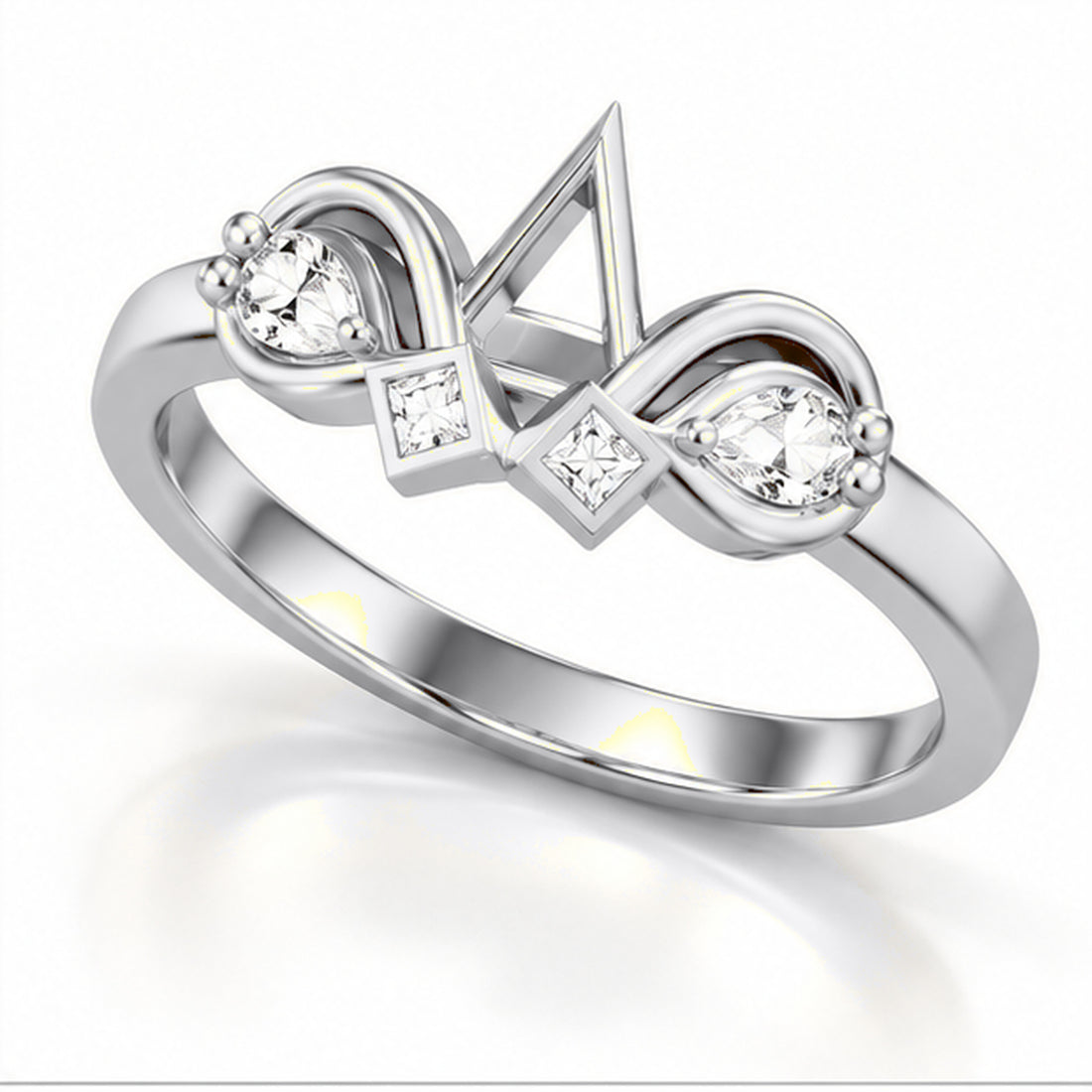 Celestial Crown 925 Sterling Silver Lab-Grown Diamond Ring
