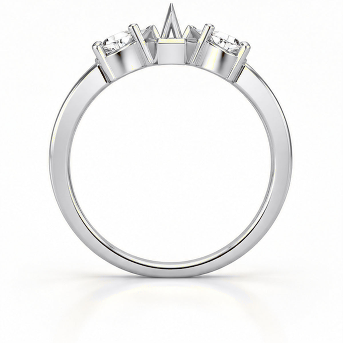 Celestial Crown 925 Sterling Silver Lab-Grown Diamond Ring