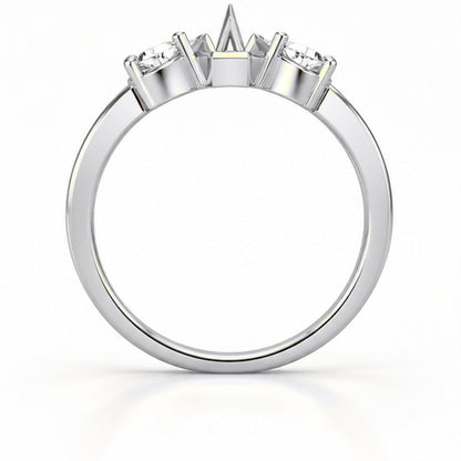 Celestial Crown 925 Sterling Silver Lab-Grown Diamond Ring