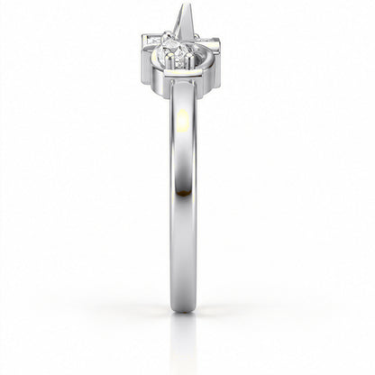 Celestial Crown 925 Sterling Silver Lab-Grown Diamond Ring
